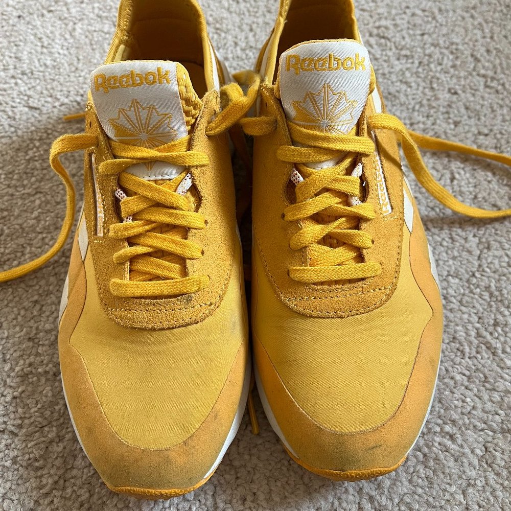 *Reebok* Yellow Classic Nylon Sneakers | Fierce Gold & White | 6.5 | Gently Used - Picture 4 of 12
